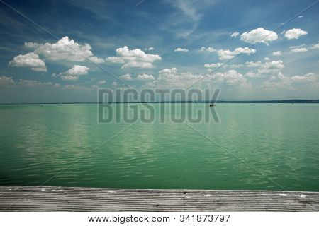 Balaton Lake summer landscape in Hungary, Europe