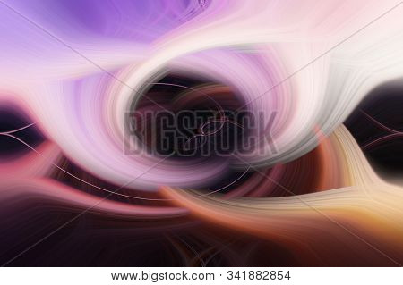 Beautiful Colorful Abstract Floral Twirl Twist Illustration Background. Glow Color Lines Interwined 