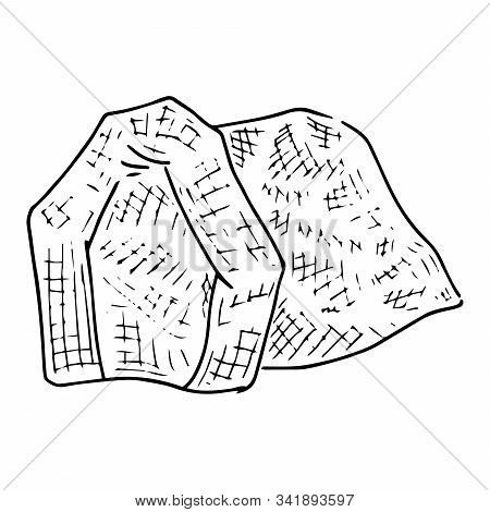 Coffee Bag Icon. Vector Illustration Of A Fabric Bag. Hand Drawn Food Bag.