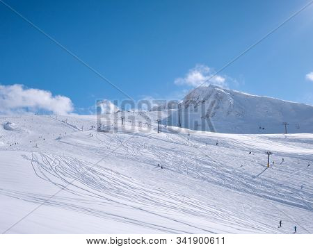 Slopes Of Parnassos Mountain In A Sunny Day