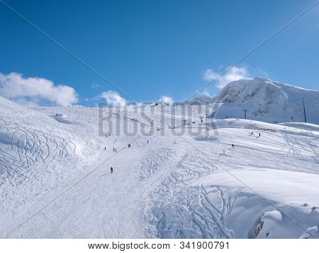 Slopes Of Parnassos Mountain In A Sunny Day