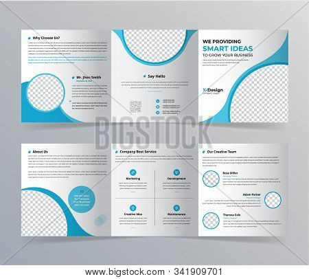 Creative Corporate Square Tri-fold Brochures Design Templates.