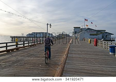 Santa Barbara, California - May 18, 2019 Stearns Wharf At Sunrise