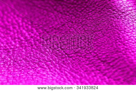 Genuine Leather. The Texture Of Purple Leather. Lilac Background.