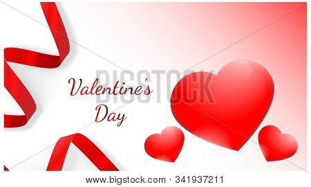 Background Valentine's Day With Love Symbol. Romance Theme Template Vector. Design Feminime