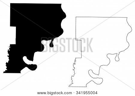 Phillips County, Arkansas (u.s. County, United States Of America,usa, U.s., Us) Map Vector Illustrat