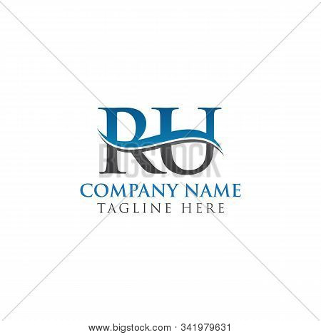 Swoosh Letter Ru Logo Design Vector Template. Water Wave Ru Logo Vector.