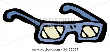 Cartoon 3d Brillen