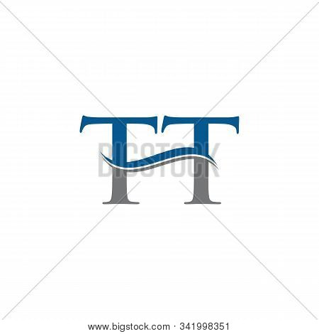 Swoosh Letter Tt Logo Design Vector Template. Water Wave Tt Logo Vector.