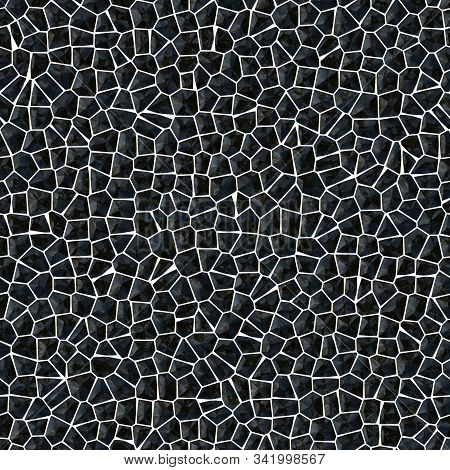Black Mosaic Simple Gems Stony Seamless Textured Texture Design Pattern