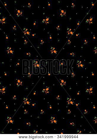Smole Flower Design In Use Textile And More