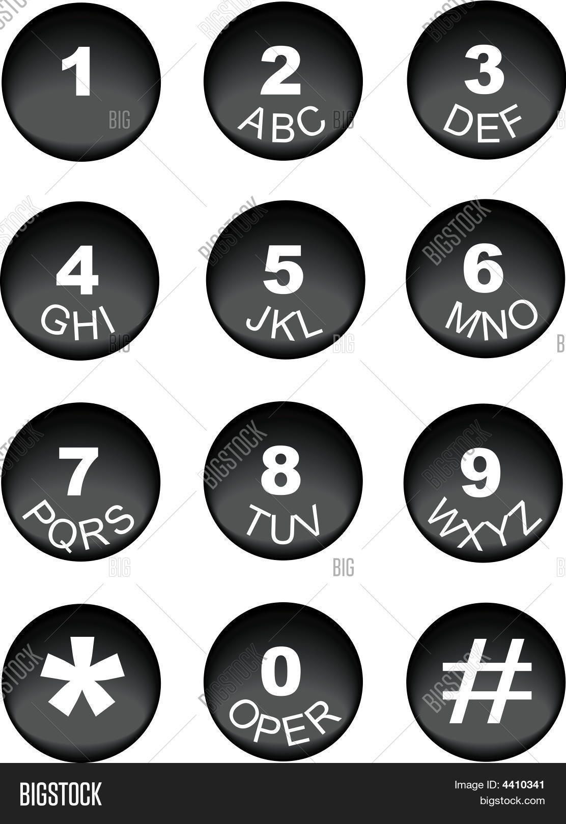 Phone Number Key Pad Vector Photo Free Trial Stock Phone Number Key Pad Vector Photo