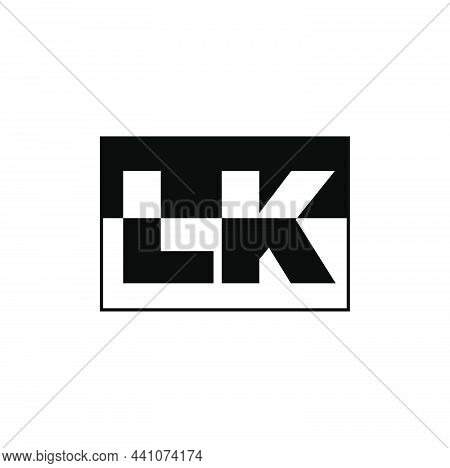 'lk' Company Initial Letters Monogram. Overlapped Lk Logo Design.