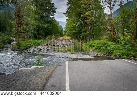 Flood And Storm Damage Contrast Against The Natural Beauty Of Olympic National Park