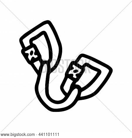 Climbing Quickdraws Line Vector Doodle Simple Icon