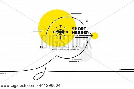 Parcel Delivery Icon. Continuous Line Chat Bubble Banner. Logistics Service Sign. Tracking Symbol. P