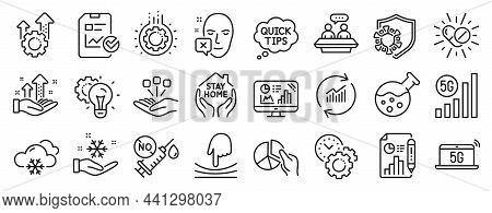 Set Of Science Icons, Such As Idea Gear, Consolidation, Snow Weather Icons. 5g Notebook, Seo Gear, A