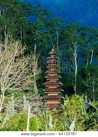 Tradycyjne Bali świątyni wśród drzew