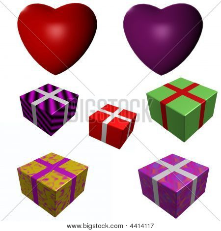 Szív és díszdobozok