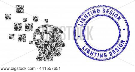 Vector Idea Generation Icon Composition Is Created Of Scattered Recursive Idea Generation Items. Lig