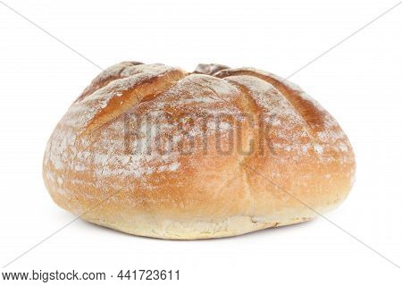 Loaf Of Tasty Wheat Sodawater Bread Isolated On White