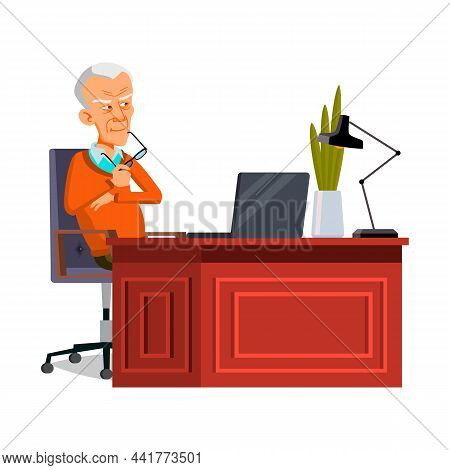 Thinking Old Man Vector & Photo (Free Trial) | Bigstock