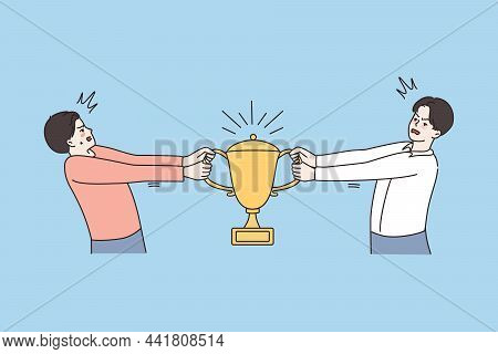 Angry Men Fight For Gold Cup Trophy