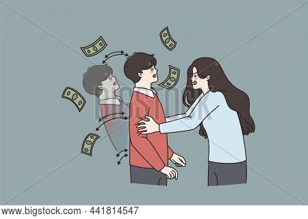 Financial Addiction And Money Concept.