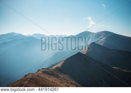 Mountain Panorama Of The Tatra Mountains From Kasprowy Wierch