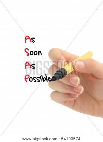 asap as soon as posible
