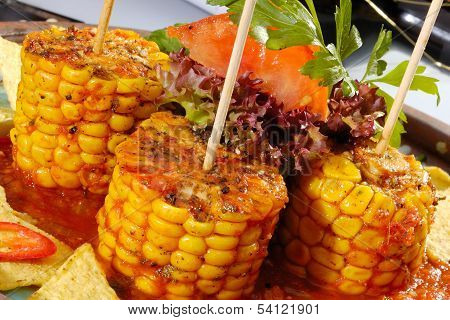 Baked Corn With Salsa