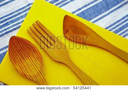 Wooden kitchen utensils