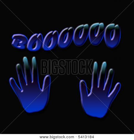 Blaue Boooo Halloween