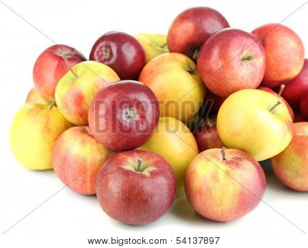 Juicy apples isolated on white