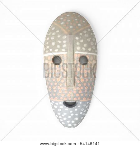 A tribal mask from Africa isolated on white