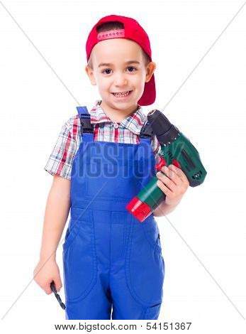 Little Handyman With Drill