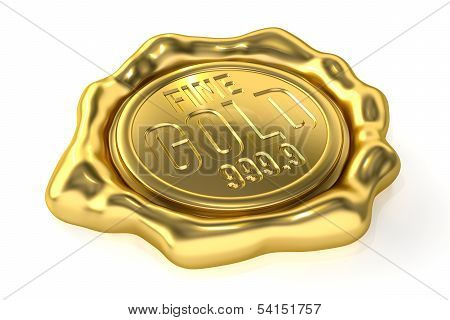Realistic Gold Seal : Fine Gold 999.9