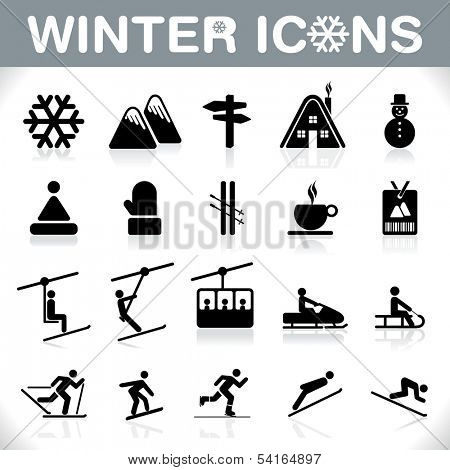 Winter Icons Set - VECTOR