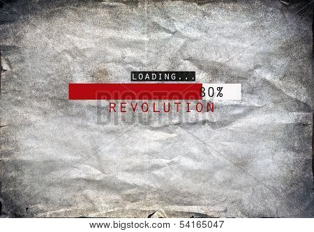 Loading revolution grunge poster