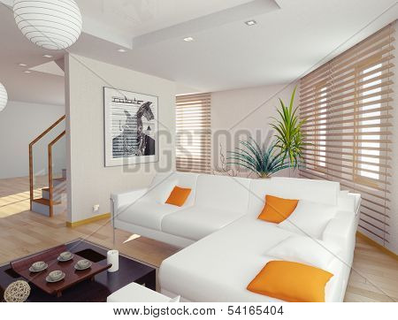 modern living room interior. contemporary concept 