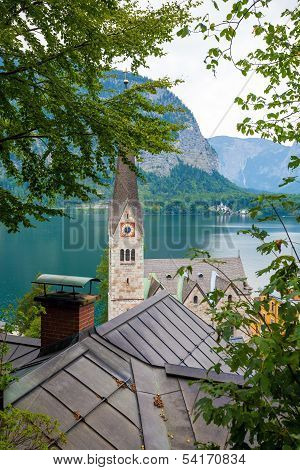View Of Hallstatt Christuskirche Church Bell Tower