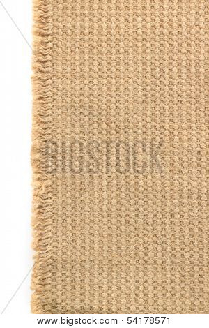 burlap hessian sacking isolated on white background