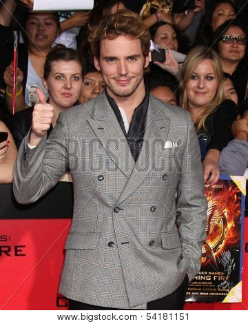 LOS ANGELES - NOV 18:  Sam Claflin at the The Hunger Games:  Catching Fire Premiere at Nokia Theater on November 18, 2013 in Los Angeles, CA