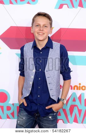 LOS ANGELES - NOV 17:  Jacob Bertrand at the TeenNick Halo Awards at Hollywood Palladium on November 17, 2013 in Los Angeles, CA