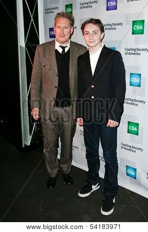 NEW YORK-NOV 18; Casting director Bernie Telsey and son Felix (R) attend the CSA 29th Annual Artios Awards ceremony at the XL Nightclub on November 18, 2013 in New York City.
