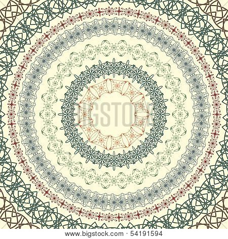 Set  Of Vector Circle Vintage Patterns,