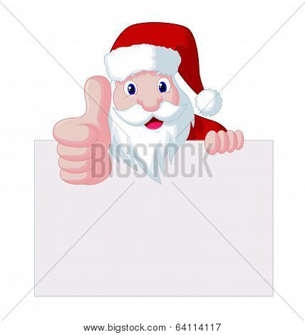 Santa Claus With Greeting Card