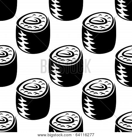 Sushi food seamless pattern