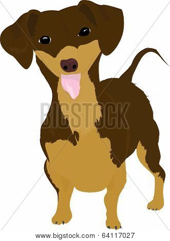 Cartoon Dachshund