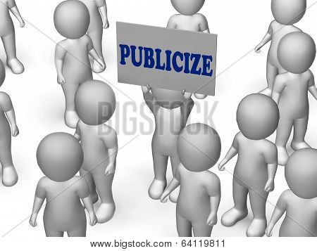 Publicize Board Character Shows Product Advertising Or Business